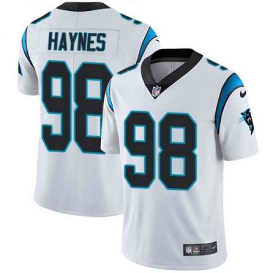 Nike Panthers #98 Marquis Haynes White Mens Stitched NFL Vapor Untouchable Limited Jersey